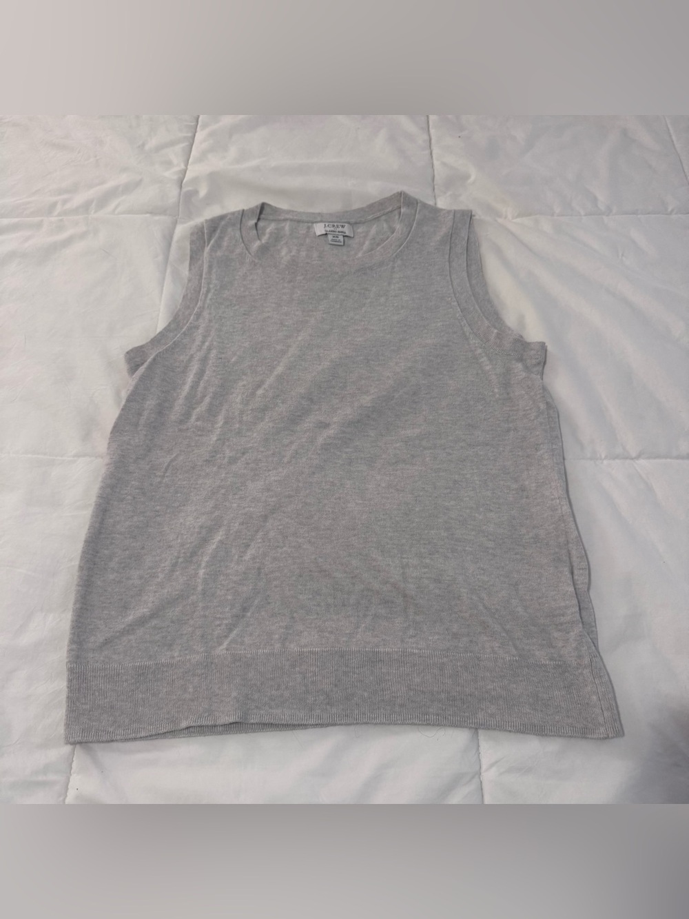 J. Crew Gray Sleeveless Knit Top